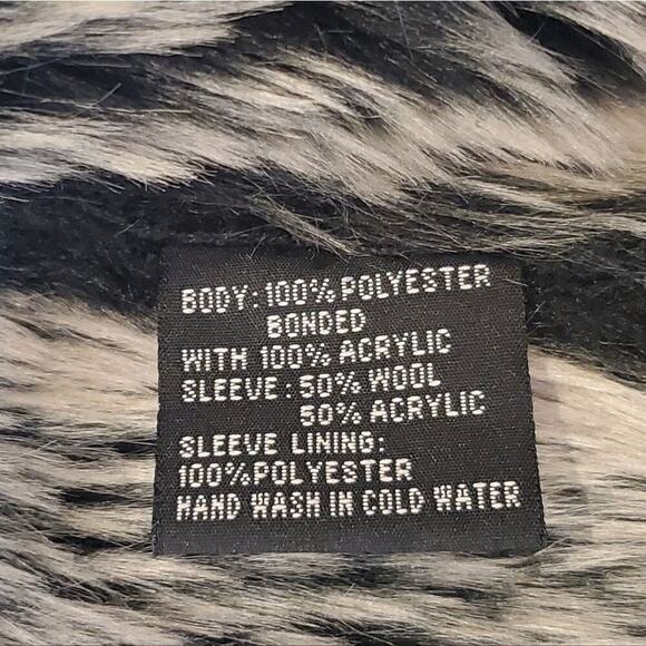 Montanaco Black Suede and Faux Fur Jacket, Size X-Small - Picture 5 of 10